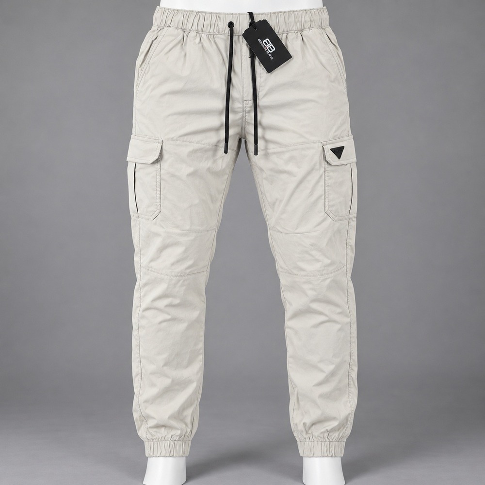 Benjamin Black Cargo Jogger Pants Mens Small Stone Gray NEW Techwear MJP406F